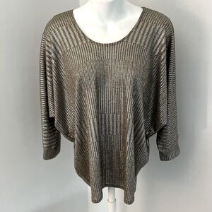 Kim & Cami Silver Metallic Top